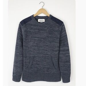 Parish Nation Mens Crew Neck Elbow Sleeve Sweater Size Medium